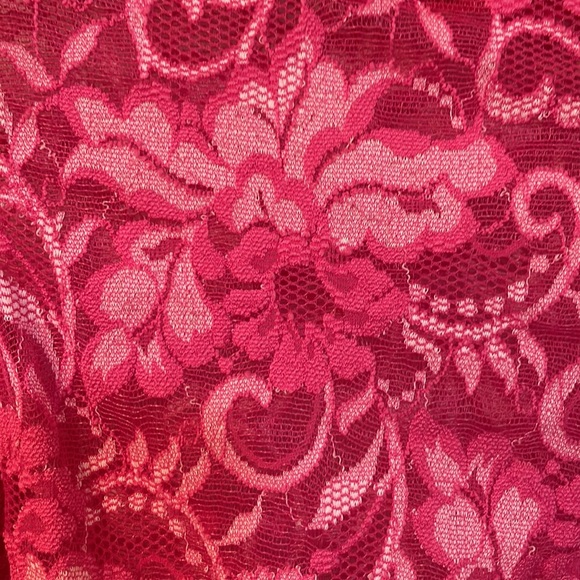 Caché Vintage Pink Lace Shirt - Picture 5 of 7